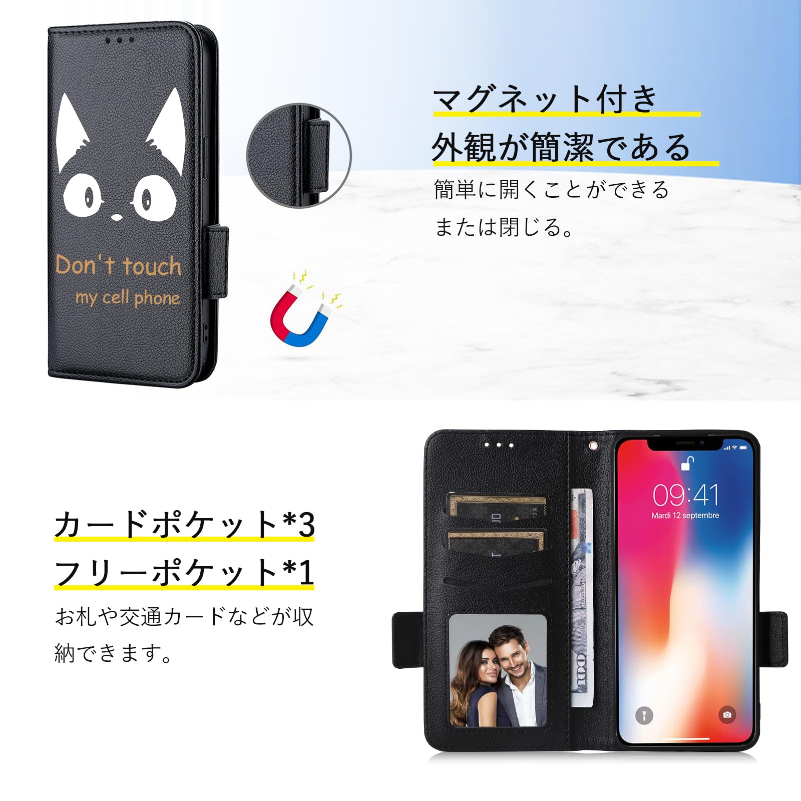 Amazon.co.jp: Ailiber iPhoneX/iPhoneXS 用の ケース 手帳型